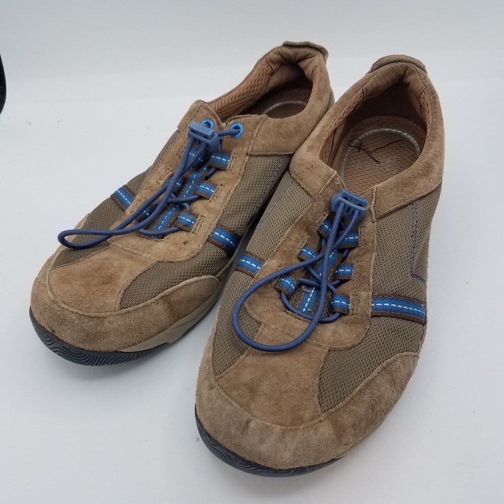 Dansko Women's 40 Helen Casual Lace Up Pull Sneaker Shoes 4503155454 Brown Suede